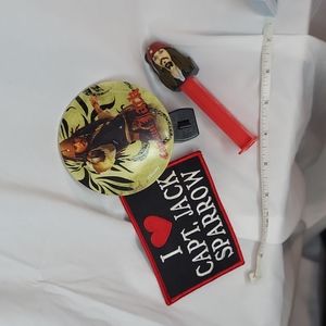 Captain Jack Sparrow Pirates of the Carribean Disney patch nightlight pez dispen